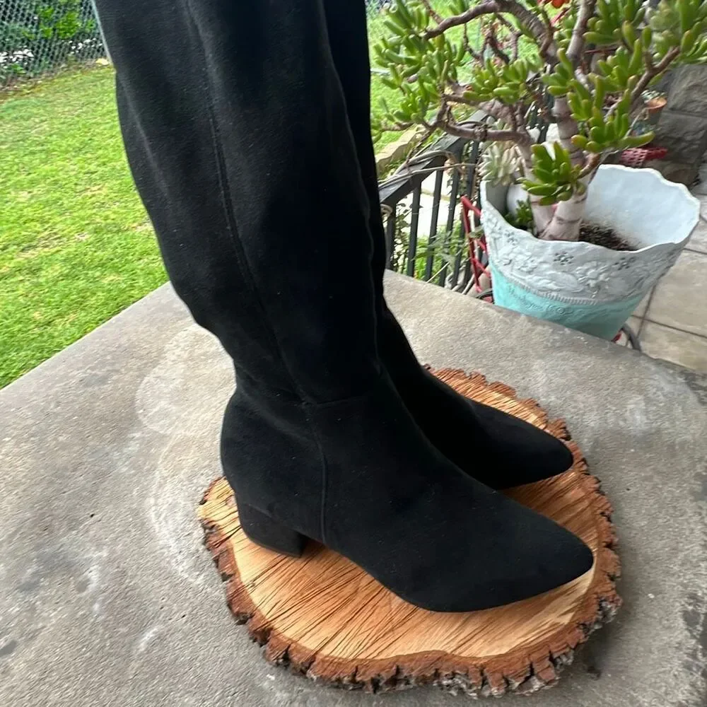 Chase + Chloe Wynter Over The Knee boots Black Suede Size 9